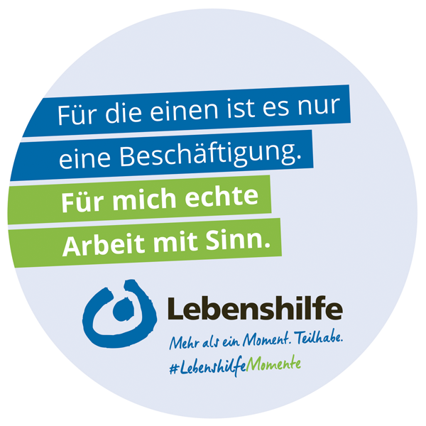 Aufkleber #LebenshilfeMomente mit "Für"